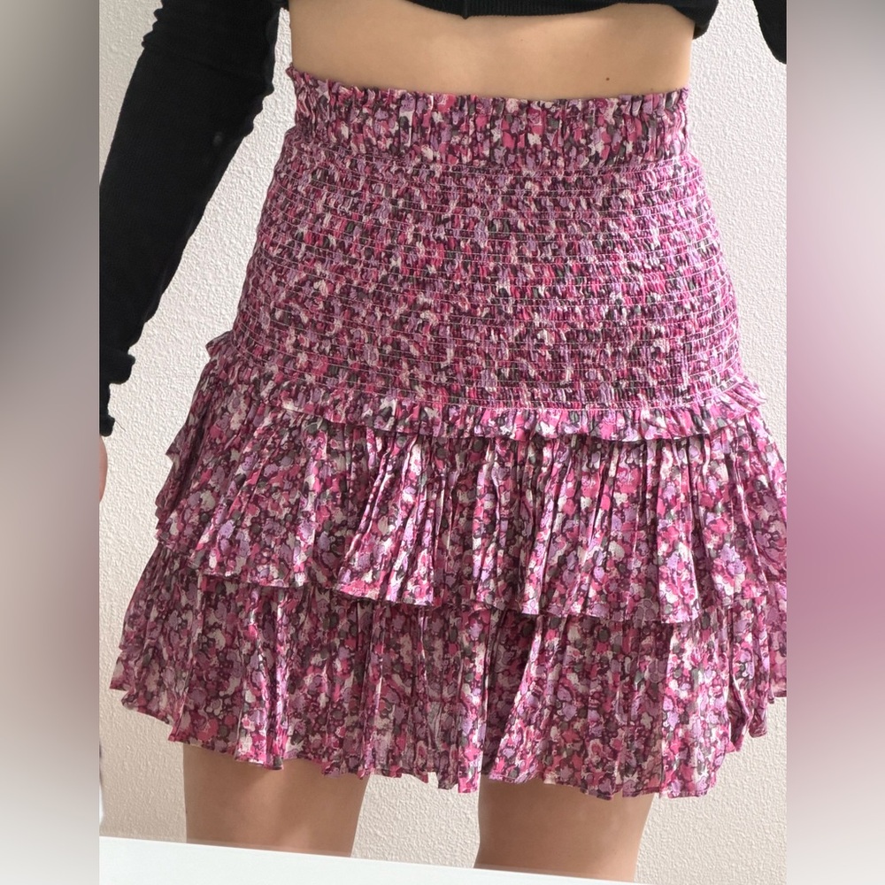 Isabel Marant Pink Floral Mini Skirt